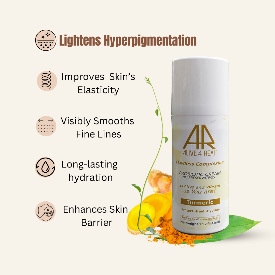 Skincare bottle with benefits listed on whight background