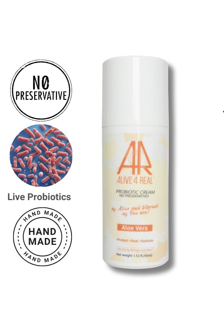 Alive4real made to order probiotic moisturiser with aloe vera extract no preservatives