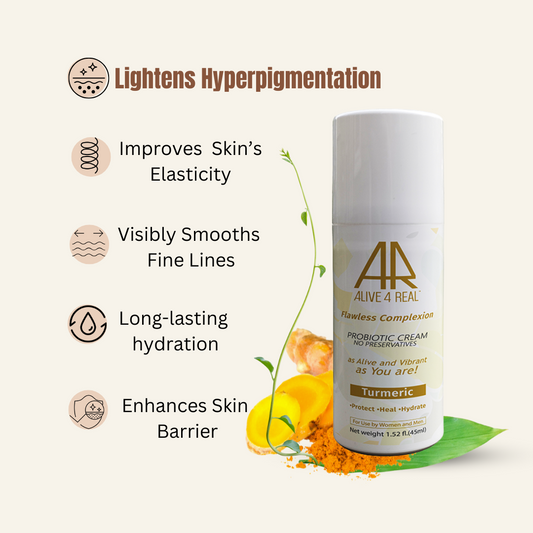 Skincare bottle with benefits listed on whight background
