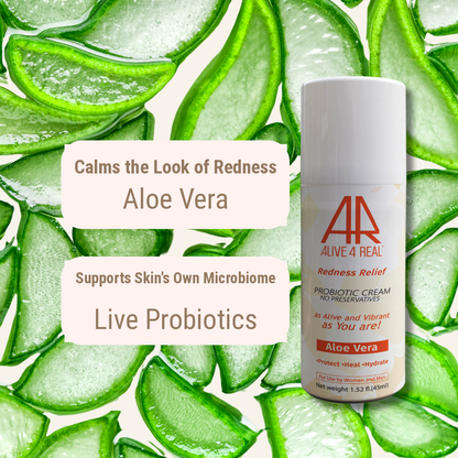 Redness Relief Probiotic Moisturizer with Live Lactobacillus & Aloe Vera | Preservative-Free